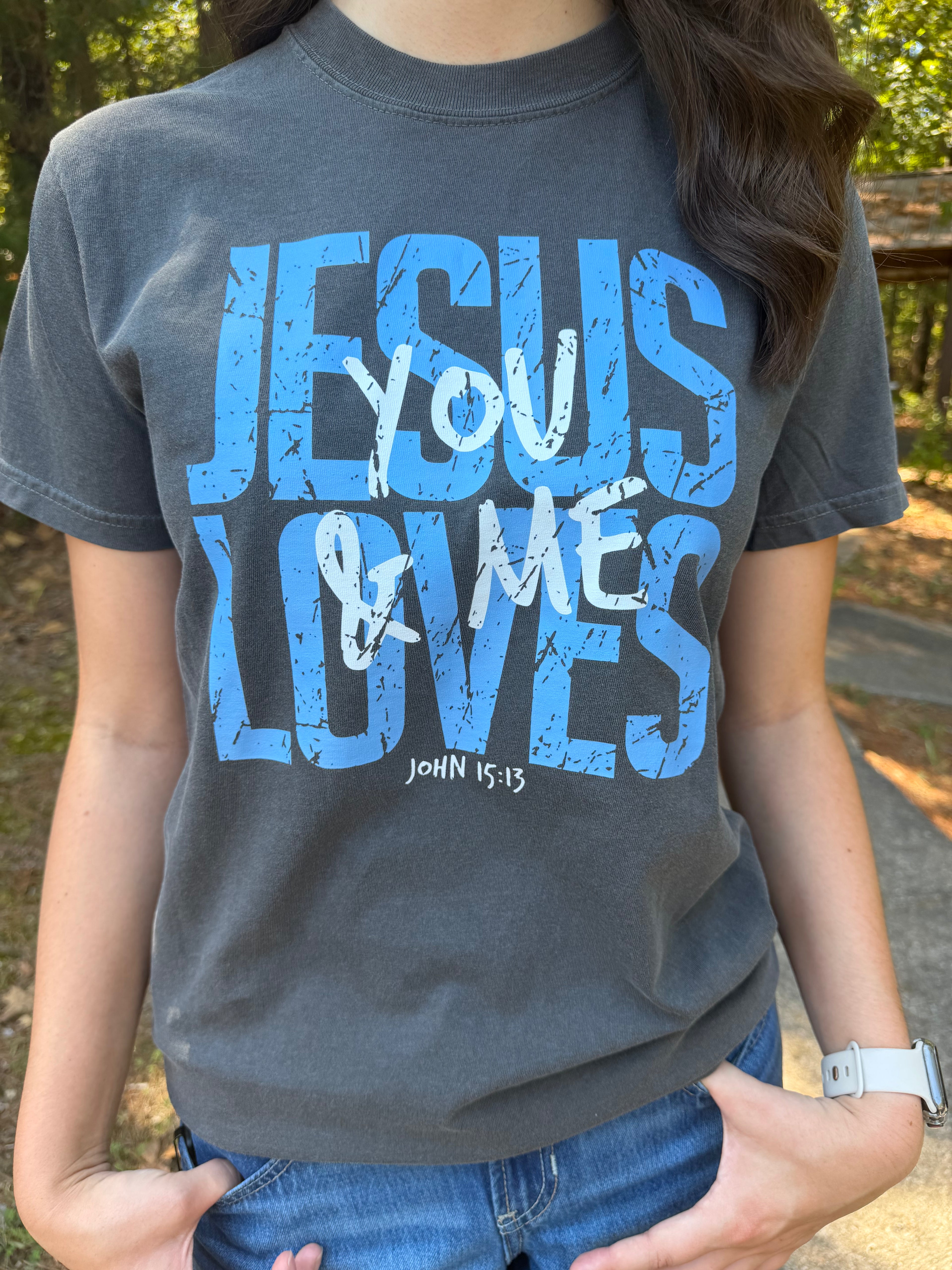 Jesus Loves You And Me 100% Cotton Heavy Unisex Tee