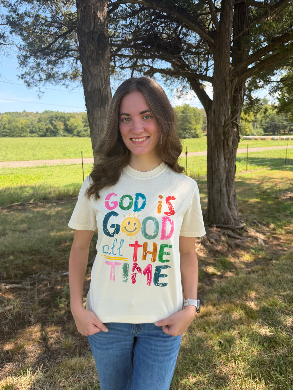 God Is Good All The Time 100% Cotton Heavy Tee